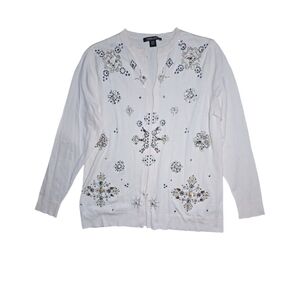 New Timeless By Naeem Khan Deco Embellished Cardigan Size XS